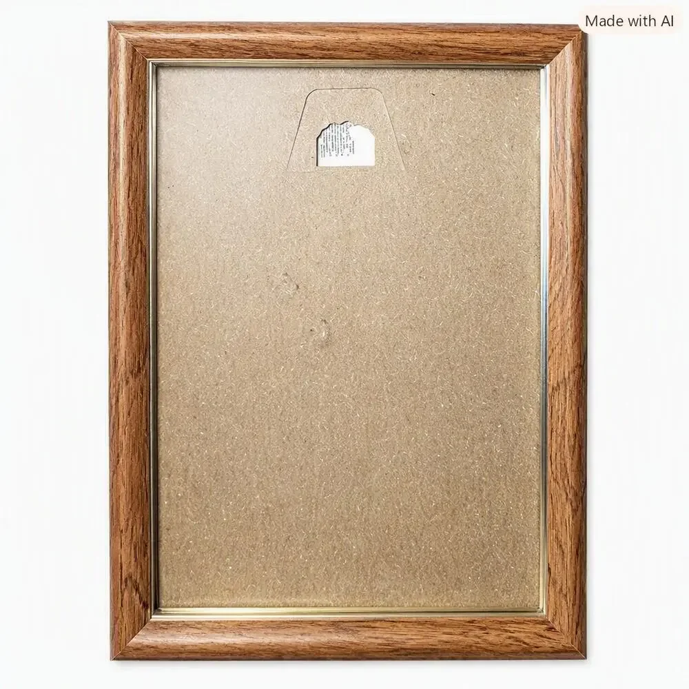 Vintage Wood and Gold Tone 4.5 X 6.5 Picture Frame farmhouse minimalist classic